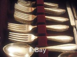 Oneida Webster II Wm Rogers Silverplate Flatware Luncheon & Dinner set 89 pc