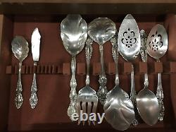 Oneida's Most Beautiful Pattern Baroque Rose Silverplate Flatware Service for 12