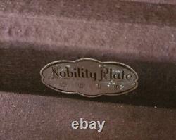 Onieda Nobility Plate Silverware Caprice Design 55 Pieces Paperwork Wood Box
