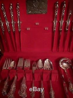 Orleans International Deep Silver set for 8 with 6 serving pcs