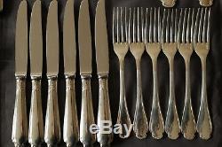 POMPADOUR CHRISTOFLE set SILVERPLATE DINNER Forks Spoons Knives