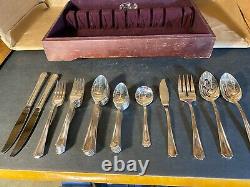 Partial Set of Oneida Silversmiths Silver Plate CLAIRHILL/FAIRHILL with Box LOOK