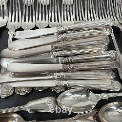 QUEEN ANNE by WORCESTER SILVER CO Silverplate Silverware Set Of 74 Pieces