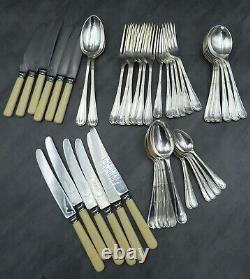 RARE Asprey Silver Plated Cutlery Set Original Art Deco Flatware Bakelite 44 Pcs