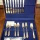 REED BARTON DRESDEN ROSE SILVERPLATE SET FLATWARE W Anti Tarnish Chest BOX 39
