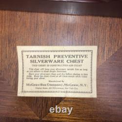 REED BARTON DRESDEN ROSE SILVERPLATE SET FLATWARE W Anti Tarnish Chest BOX 39