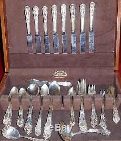 REED & BARTON Silver Plate 76 Pc. Flatware Set TIGER LILY