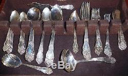 REED & BARTON Silver Plate 76 Pc. Flatware Set TIGER LILY