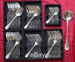 RUBANS SET Christofle Silver-plate Dinner Forks spoons FRANCE ANTIQUE PATTERN