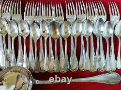 RUBANS SET Christofle Silver-plate Table Diner Forks Spoons Ladle FRANCE