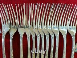 RUBANS SET Christofle Silver-plate Table Diner Forks Spoons Ladle FRANCE