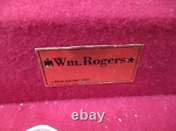 Rare Antique 1963 WM Rogers Silverplate Flatware Wood Boxed Set Incomplete