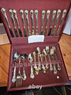 Rare Vintage Godinger Gold Plated Flatware Set With OG Box. 51 Pieces! Amazing