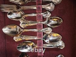 Rare Vintage Godinger Gold Plated Flatware Set With OG Box. 51 Pieces! Amazing