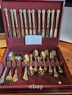 Rare Vintage Godinger Gold Plated Flatware Set With OG Box. 51 Pieces! Amazing