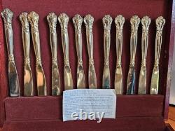 Rare Vintage Godinger Gold Plated Flatware Set With OG Box. 51 Pieces! Amazing