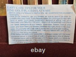Rare Vintage Godinger Gold Plated Flatware Set With OG Box. 51 Pieces! Amazing