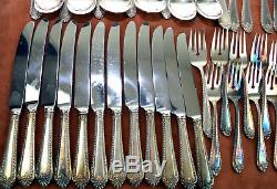 Reed And Barton Mirrorstele Silver Plate Flatware Set 70 pieces