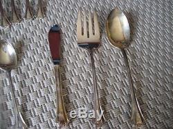 Reed & Barton 40 piece French Chippendale silverplated 6 settings & serv pieces