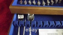 Reed & Barton 63 PC French Chippendale Service For 12 Silver plate Flatware Set