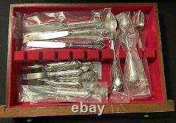 Reed Barton Dresden Rose 141 Pc Silver Plate Flatware Set Service For 16
