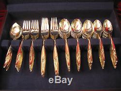 Reed Barton Nostalgia Silverplate Flatware Set and Chest 74 Pc Lot 1963 Roses
