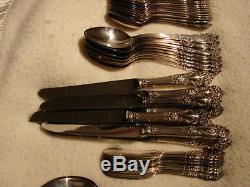 Reed & Barton Silver Plate FLATWARE SET TIGER LILY FESTIVITY 67 PIECES