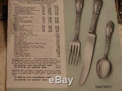 Reed & Barton Silver Plate FLATWARE SET TIGER LILY FESTIVITY 67 PIECES