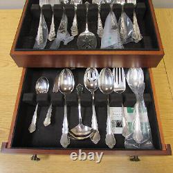 Reed & Barton Silverplate Dresden Rose Service for Twelve 70pc Set