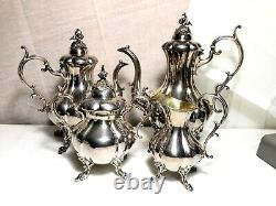 Reed & Barton Withrop 1795 Silver Plated Coffee & Tea Service 4 pc set
