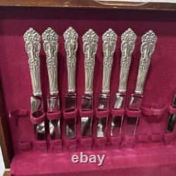 Reed and barton Mirrorstele 39pc Silver-plate set With Chest, 1945 Festivity