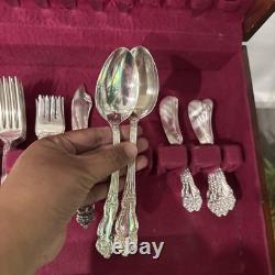 Reed and barton Mirrorstele 39pc Silver-plate set With Chest, 1945 Festivity