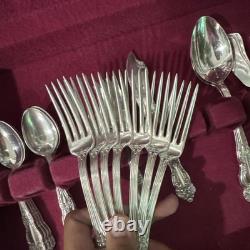 Reed and barton Mirrorstele 39pc Silver-plate set With Chest, 1945 Festivity