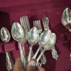 Reed and barton Mirrorstele 39pc Silver-plate set With Chest, 1945 Festivity