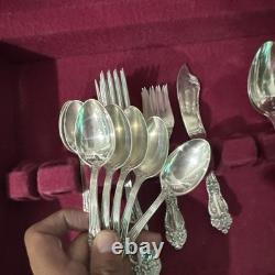 Reed and barton Mirrorstele 39pc Silver-plate set With Chest, 1945 Festivity