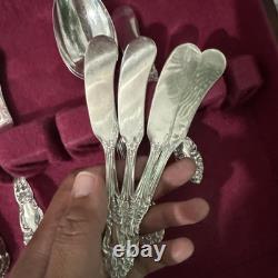 Reed and barton Mirrorstele 39pc Silver-plate set With Chest, 1945 Festivity