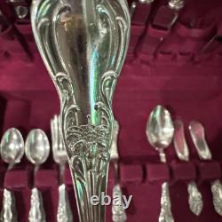 Reed and barton Mirrorstele 39pc Silver-plate set With Chest, 1945 Festivity
