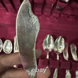 Reed and barton Mirrorstele 39pc Silver-plate set With Chest, 1945 Festivity