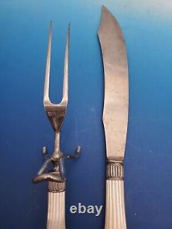 Ribbed Design Mother of Pearl Handle Large Carving Set 2 Pc. #11938
