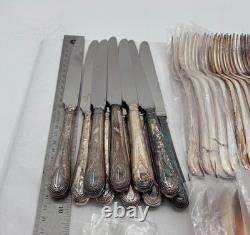 Roberts & Belk Hester Bateman Silverplate Flatware Set Mixed Lot 71 Pieces