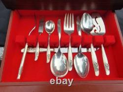 Rogers & Bro Exquisite Reinforced Plate IS Set Of 55 Silver Flatware Serving And