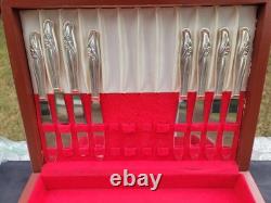 Rogers & Bro Exquisite Reinforced Plate IS Set Of 55 Silver Flatware Serving And