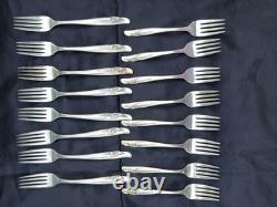 Rogers & Bro Exquisite Reinforced Plate IS Set Of 55 Silver Flatware Serving And