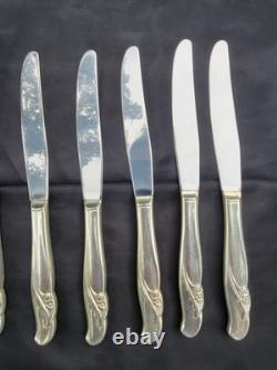 Rogers & Bro Exquisite Reinforced Plate IS Set Of 55 Silver Flatware Serving And