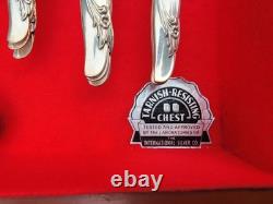 Rogers & Bro Exquisite Reinforced Plate IS Set Of 55 Silver Flatware Serving And