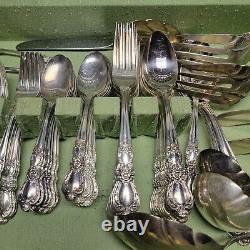 Rogers Bros 102 Piece Set Antique 1847 Flatware Heritage Set Finest Silverplate