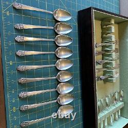 Rogers Bros 47 Piece Set Antique 1847 Flatware Set Silverplate