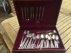 Rogers Bros Silverplate by Intl Silver'First Love' Flatware 47 Pc Set withCase