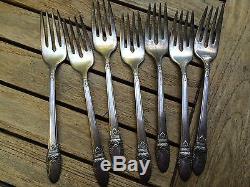 Rogers Bros Silverplate by Intl Silver'First Love' Flatware 47 Pc Set withCase
