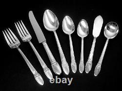 Rogers First Love 50pc Set of Silver Plated Flatware c1930's